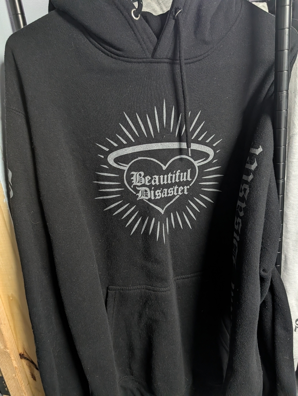 Beautiful Disaster Women's Black Graphic Hoodie
